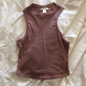 ribbed cropped tank top